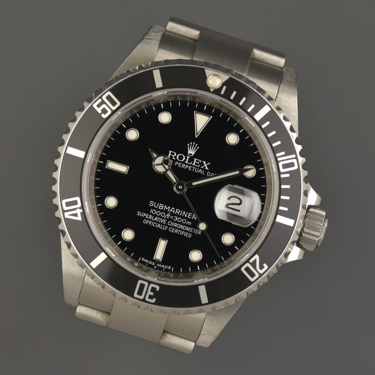 Unpolished 16610m Rolex Submariner 16610 Rehaut Unpolished Full