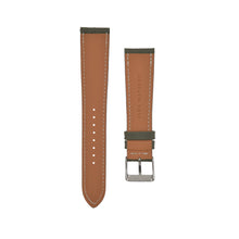 Load image into Gallery viewer, Textured "Paris" Calfskin Watchstrap Olive Green