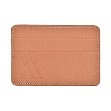 Load image into Gallery viewer, Textured "Epsom" Calfskin Cardholder Gold Brown