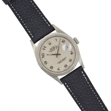 Load image into Gallery viewer, Textured "Paris" Calfskin Watchstrap Midnight Blue