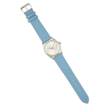 Load image into Gallery viewer, Textured "Epsom" Calfskin Watchstrap Azur Blue
