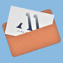 Load image into Gallery viewer, Textured "Epsom" Calfskin Cardholder Gold Brown