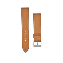 Load image into Gallery viewer, Textured "Paris" Calfskin Watchstrap Gold Light Brown