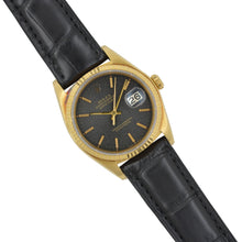 Load image into Gallery viewer, Silky Shine "Louisiana" Alligator Watchstrap Noir Black