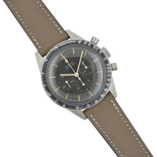 Load image into Gallery viewer, Textured "Paris" Calfskin Watchstrap Etoupe Grey