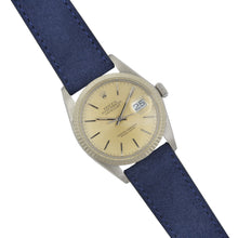 Load image into Gallery viewer, Silky "Suede" Velours Watchstrap Navy Blue