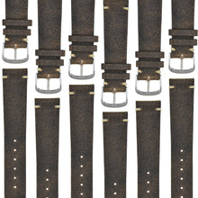 Load image into Gallery viewer, Cracked "Vintage" Aged Leather Watchstrap Truffle Brown