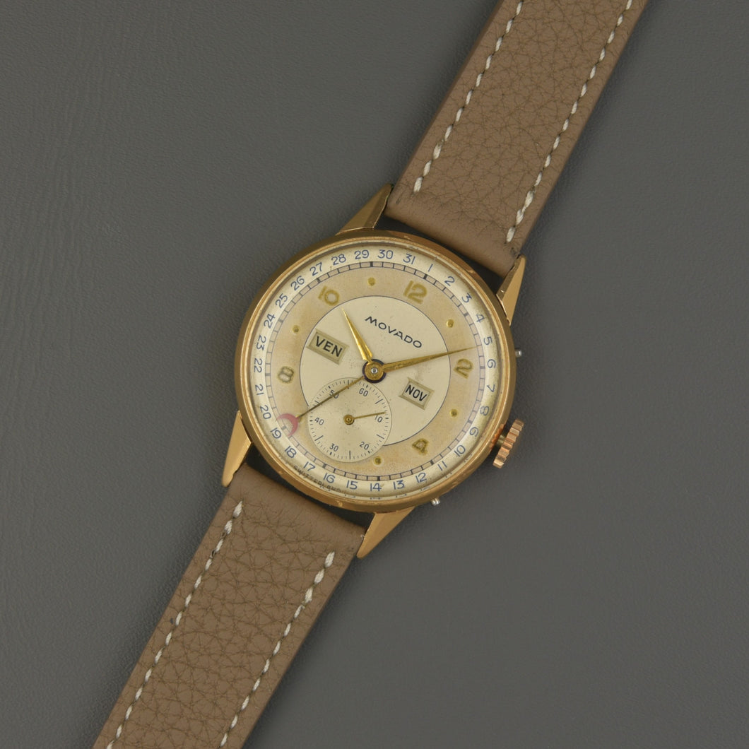 Movado Triple Date 18k