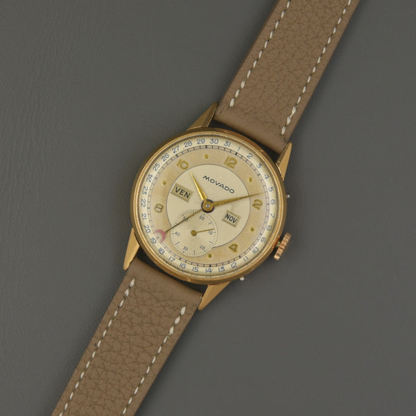 Movado Triple Date 18k
