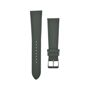 Textured "Epsom" Calfskin Watchstrap Forrest Green