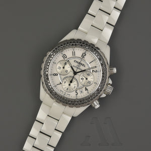 Chanel J12 Chronograph White Diamond