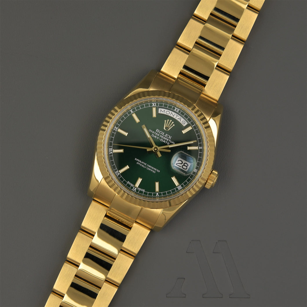 Rolex Day Date 36mm 118238 Green Dial