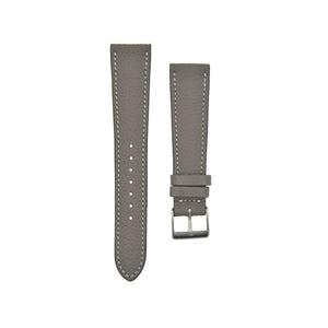 Textured "Chèvre" Goatskin Watchstrap Graphite Grey