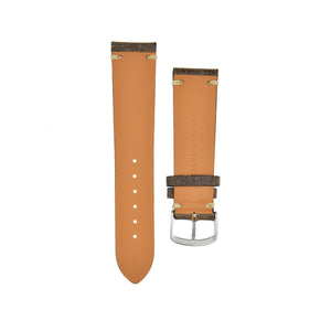 Cracked "Vintage" Aged Leather Watchstrap Truffle Brown